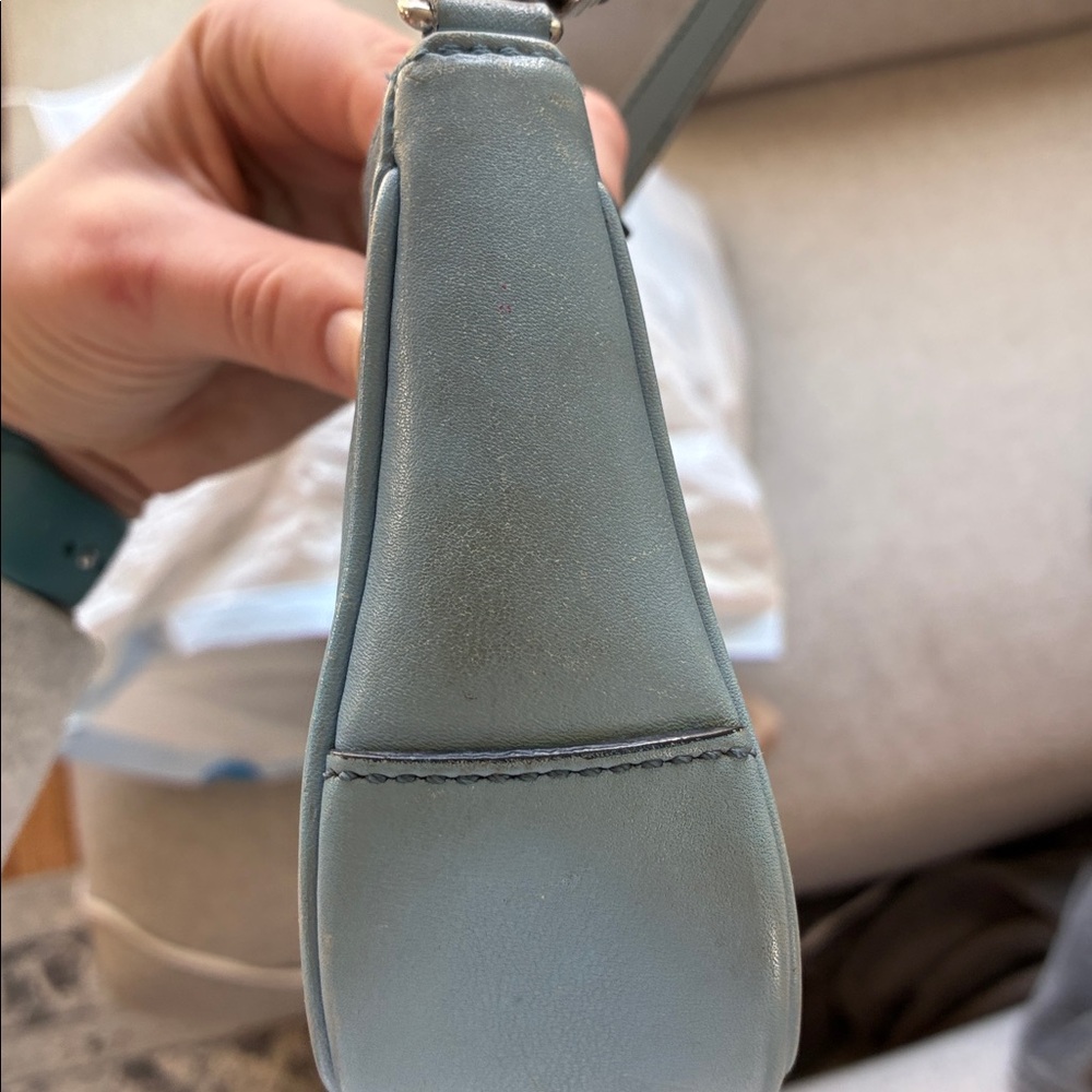 Vintage Coach Demi Hampton Blue Leather Shoulder Bag - Picture 4 of 6